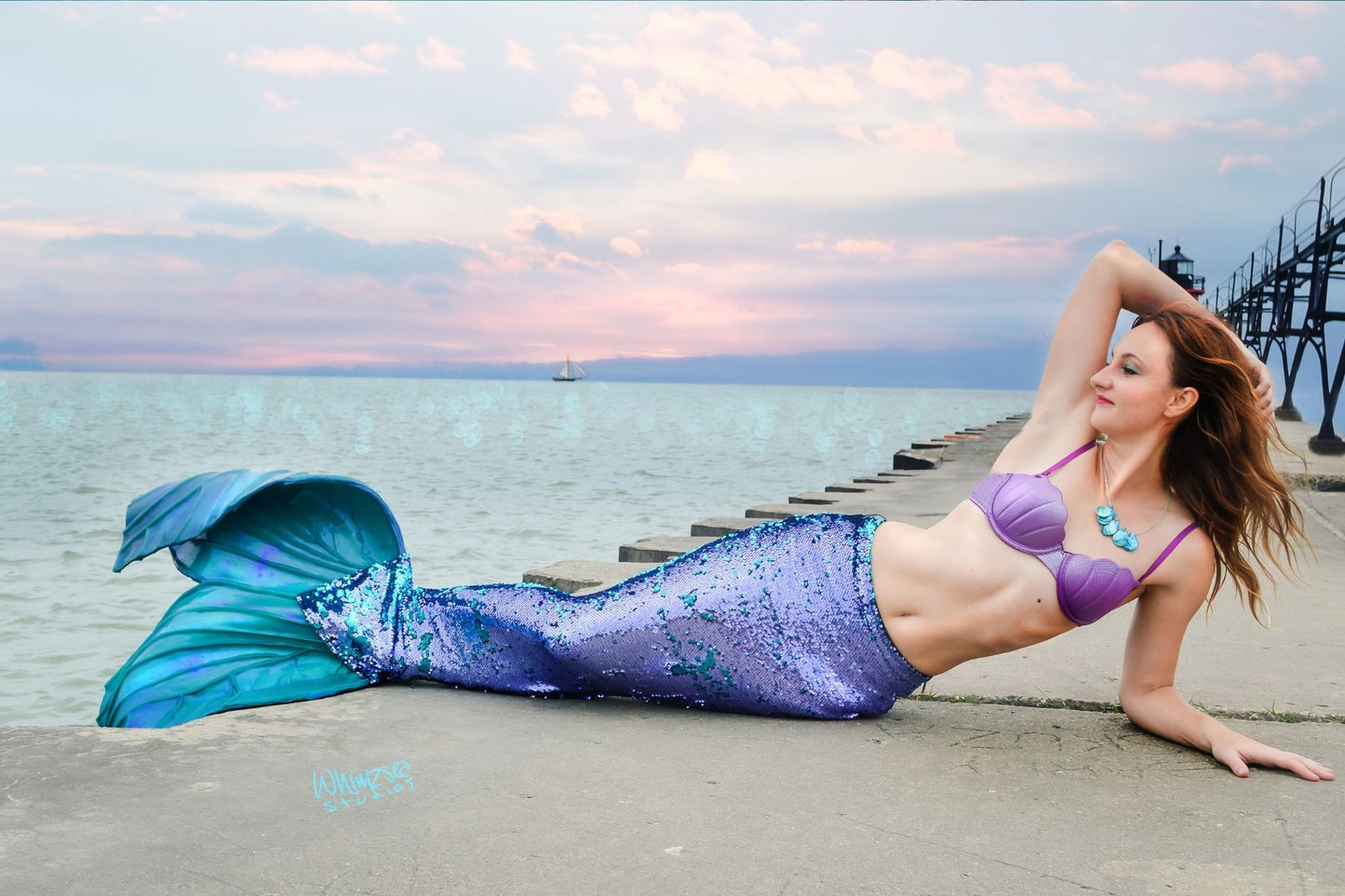 Mermaid south haven michigan pier sunset