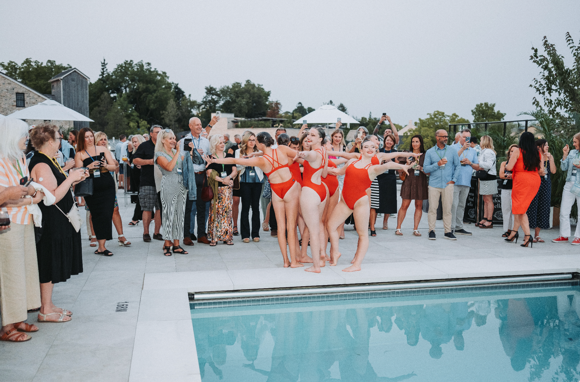 Corporate event synchronized swimming