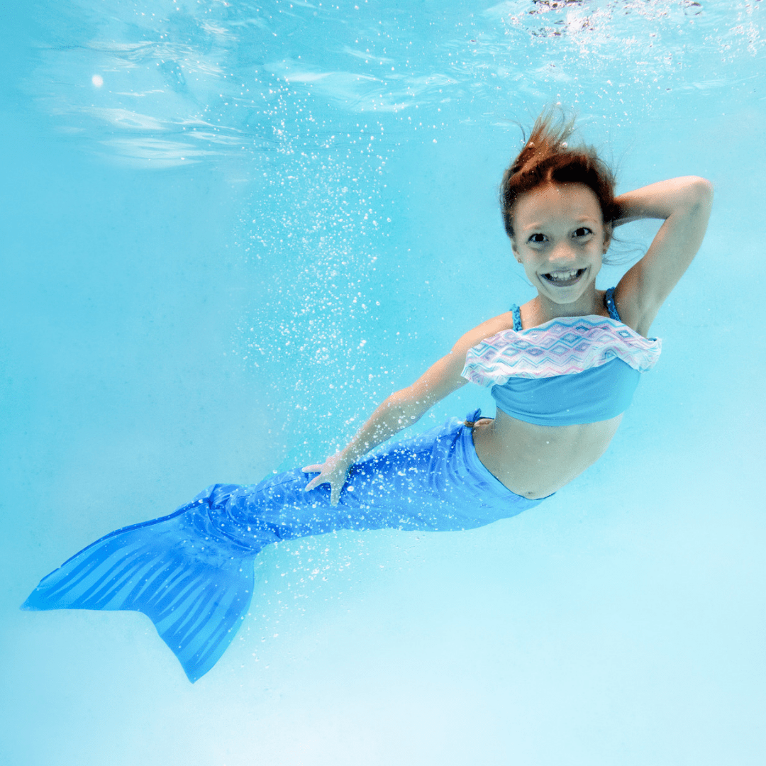 blue swimmable mermaid tails