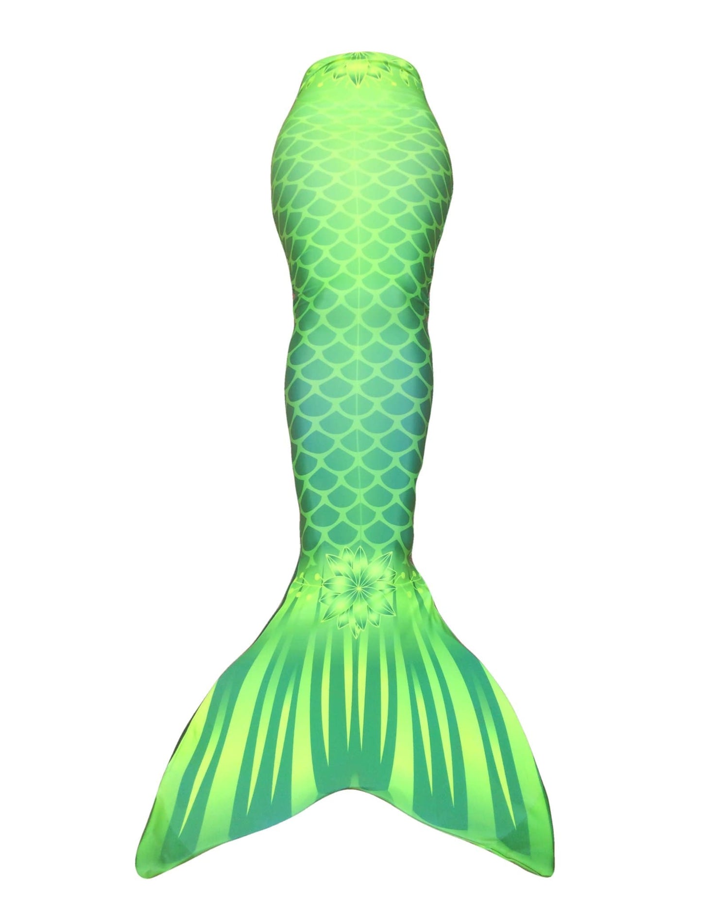 green mermaid tail that is the perfect fabric mermaid tail for kids or adults