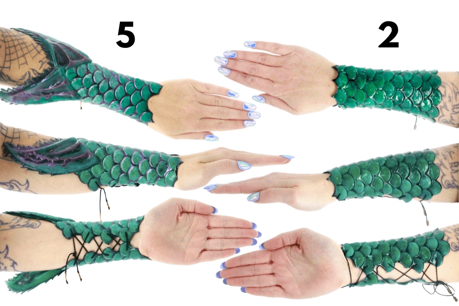 fish scales bracers silicone cosplay