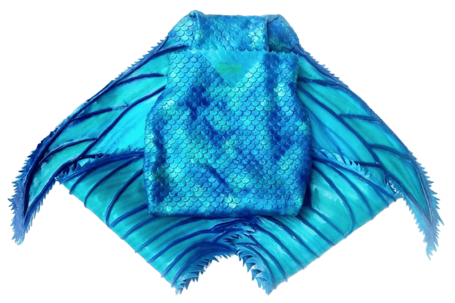 Foldable mermaid tail fluke, Small size, light