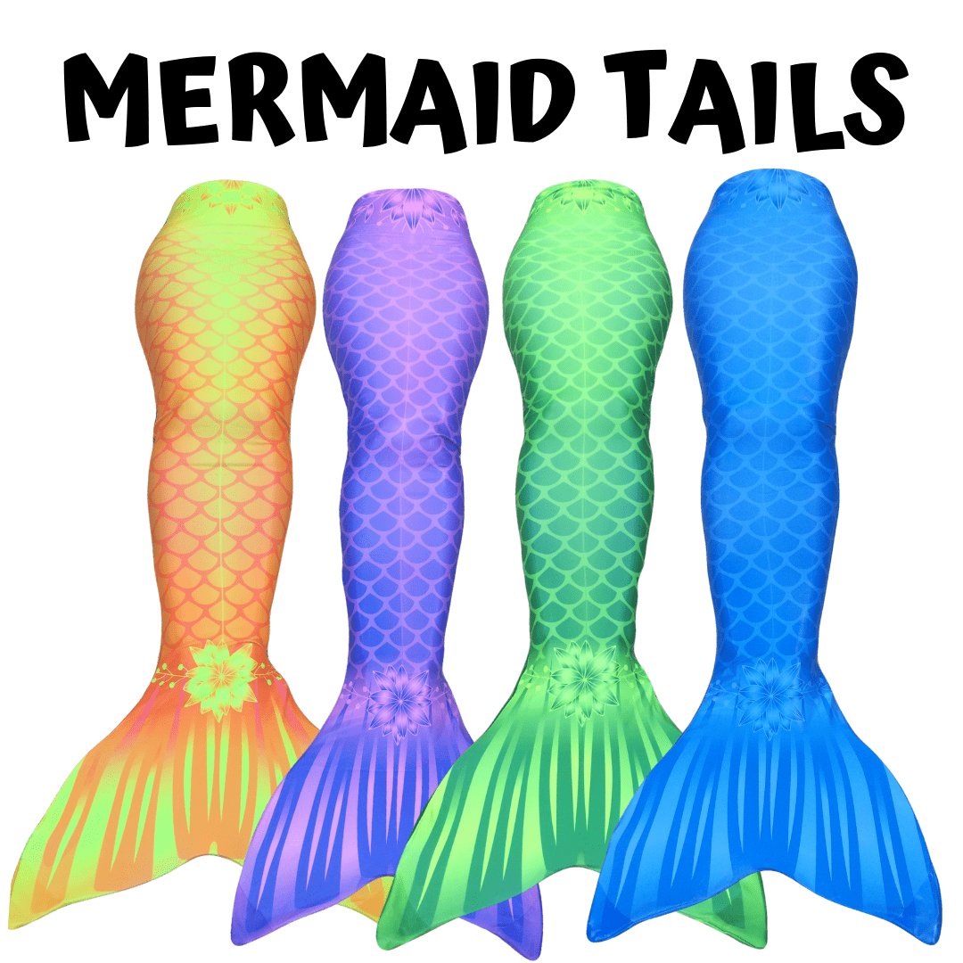 Mermaid tails kids adults aquamermaid yellow blue green purple