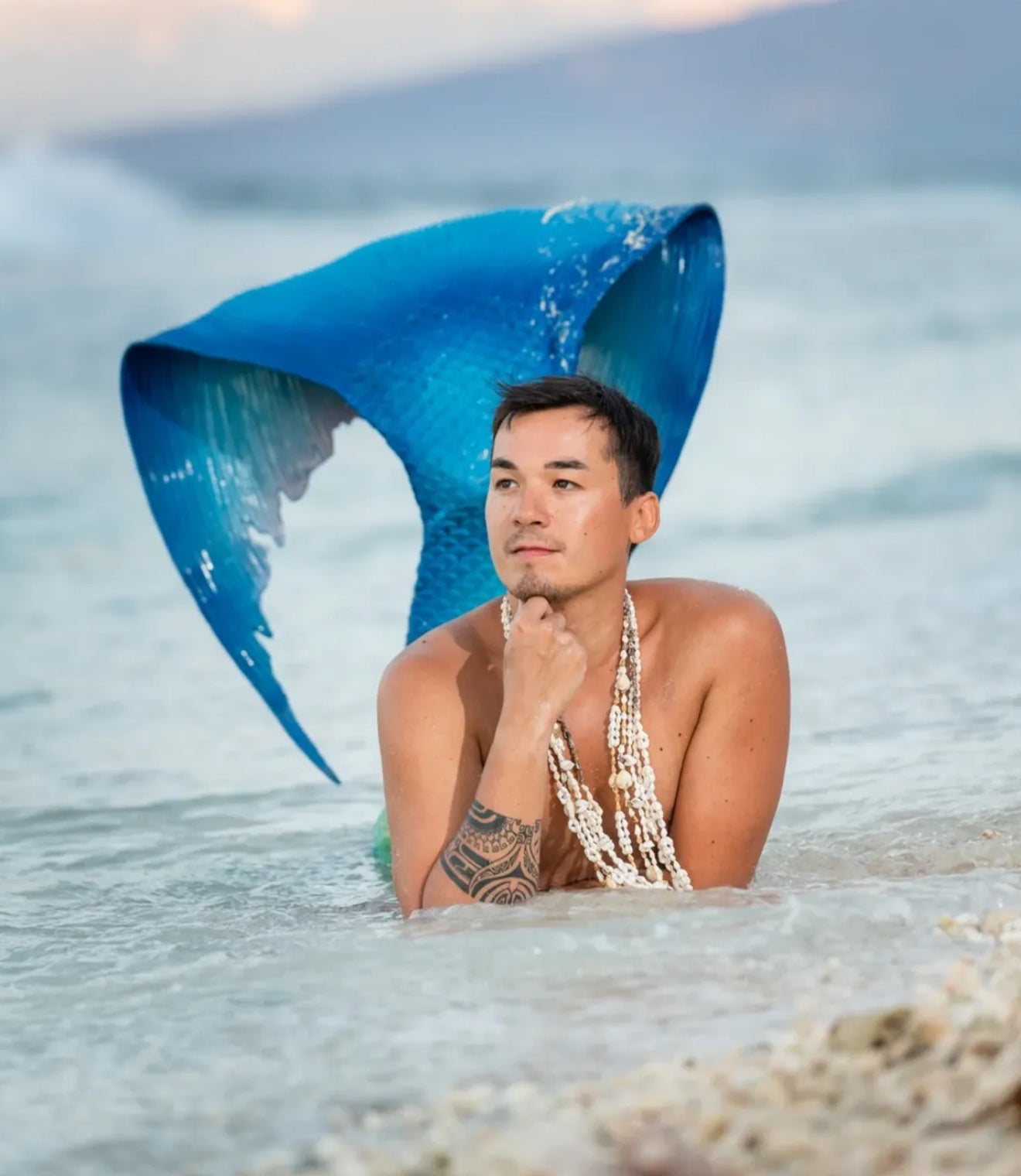 Merman at golden hour